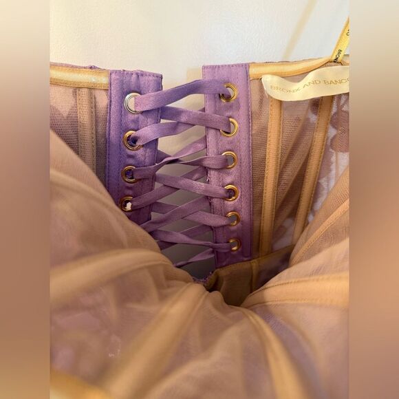 NWOT Bronx and Banco MINI DRESS JASMINE LILAC MARAYA lavender Floral - Picture 16 of 16